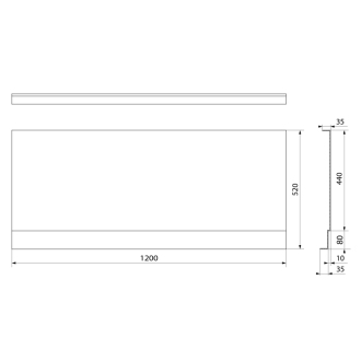 COUVERT NIKA panel čelný 120x52cm 72853