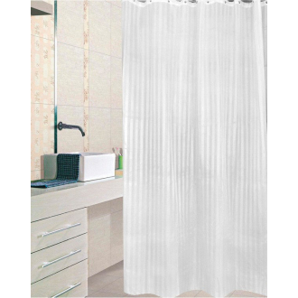 Sprchový záves 180x200cm, polyester, biela ZP001