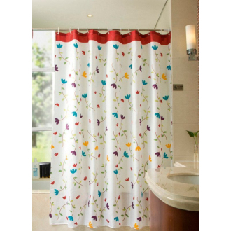 Sprchový záves 180x200cm, polyester, kvetovaný ZP007