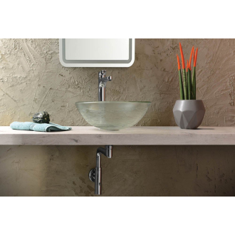 RIPPLE sklenené umývadlo priemer 42 cm, číra s motívom 2501-18