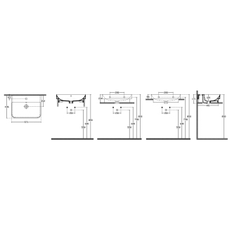 SOTT AQUA umývadlo 57 cm, zápustné do dosky 10SQ50057