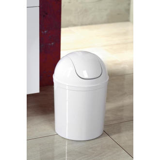 Odpadkový kôš výklopný, 5l, plast, biela 20309