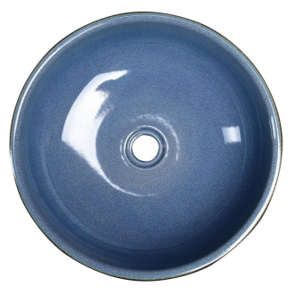 PRIORI keramické umývadlo, priemer 41cm, 15cm, modrá/sivá PI020
