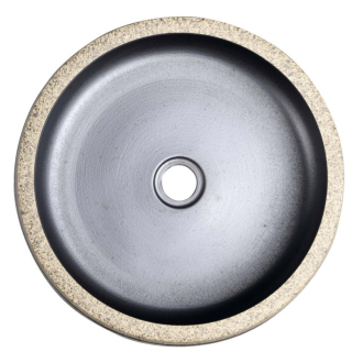 PRIORI keramické umývadlo, priemer 41cm, 15cm, čierna/kameň PI021