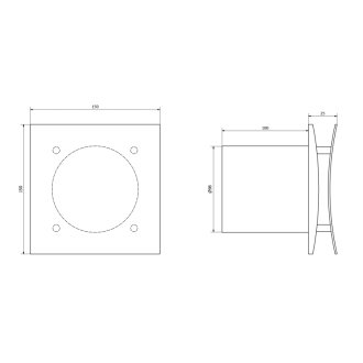 EIRA kúpeľňový ventilátor axiálny s časovačom, 15 W, potrubie 100 mm, biela EI102