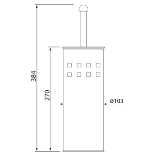 SIMPLE LINE WC kefa valcová s otvormi, biela 04002W