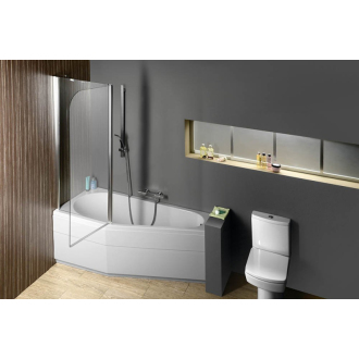 TIGRA L asymetrická vaňa 150x75x46cm, biela 72928