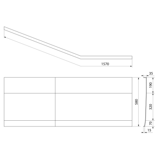 TIGRA R 150 panel čelný, biela 72935