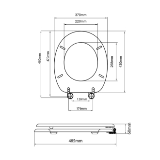 AQUALINE WC sedátko, MDF, čerešňa 1705-12
