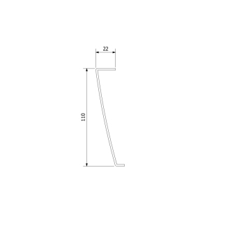 KARIA 90x70 rohový panel, výška 11 cm, ľavý 44812L