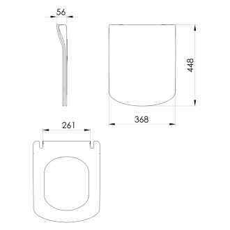 GLANC WC sedátko, Slim soft close, duroplast, biela GC5030