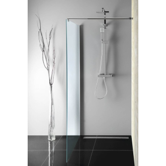 WALK-IN zástena jednodielna na inštaláciu na stenu, 900x1900 mm, sklo Brick WI090