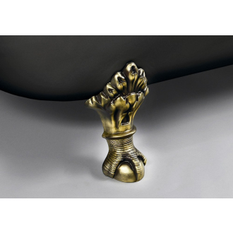 FOXTROT voľne stojaca vaňa 170x75x64cm, nohy bronz, čierna/biela 72963