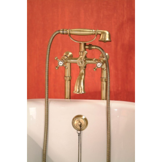 FOXTROT voľne stojaca vaňa 170x75x64cm, nohy bronz, čierna/biela 72963
