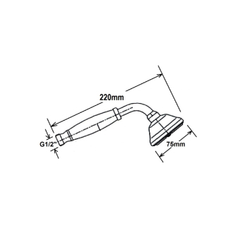 EPOCA ručná sprcha, 220mm, nikel DOC108