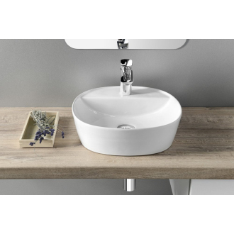LUGANO keramické umývadlo priemer 41x11,5 cm, na dosku AR491