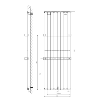COLONNA vykurovacie teleso 602x1800mm, biela IR160