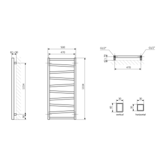 ZIG vykurovacie teleso 500x1334 mm, 490 W, biela ZG513
