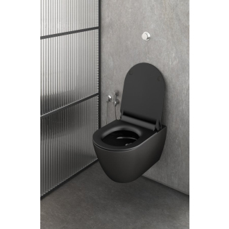 PURA WC závesné, splachovanie SWIRLFLUSH, 55x36 cm, čierna dual-mat 881526