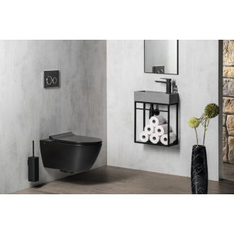 PURA WC závesné, splachovanie SWIRLFLUSH, 55x36 cm, čierna dual-mat 881526