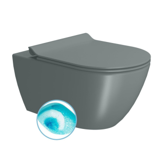 PURA WC závesné, splachovanie SWIRLFLUSH, 55x36 cm, agáve dual-mat 881504