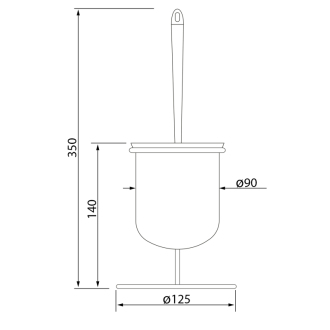 SIMPLE LINE WC kefa, chróm GA1304
