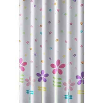 Sprchový záves 180x180cm, polyester, kvetovaný farebný ZV025