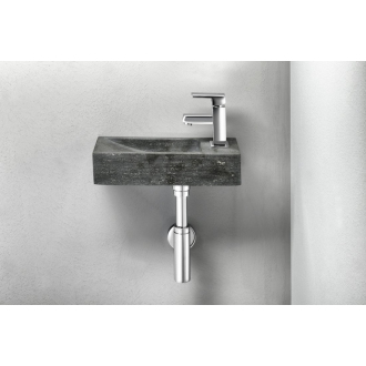 BLOK kamenné umývadlo 38x8x14 cm, antracit 2401-31