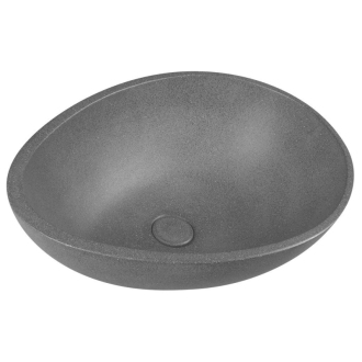 PUNC betónové umývadlo vrátane výpuste, 53x39 cm, čierny granit BH7001