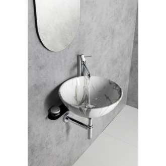 DALMA keramické umývadlo 42x42x16, 5 cm, carrara MM117