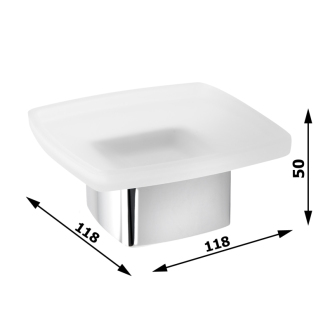 LOUNGE mydlenka na postavenie, čierna mat 545114