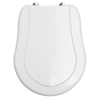 RETRO WC sedátko Soft Close, duroplast, biela/chróm 108901