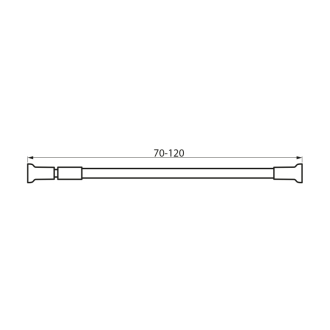 Teleskopická rozperná tyč 70-120 cm, hliník, biela TC120