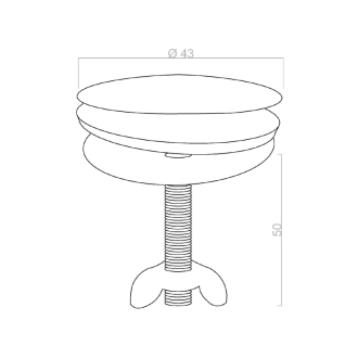 Záslepka priemer 43mm, chróm 5320C