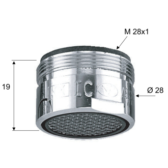 Perlátor vonkajší závit M28x1, chróm 3070.300