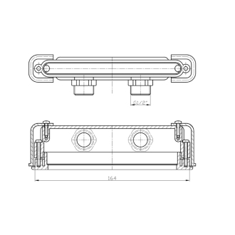 CUT napúšťacia štrbina 170x24mm, chróm PC10031