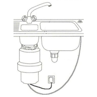 IN SINK drezový drvič kuchynského odpadu, 230V, 380W, pneu. spínač MODEL56