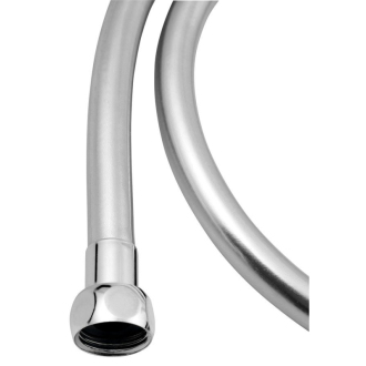 SOFTFLEX hladká sprchová plastová hadica, 120cm, metalická strieborná/chróm 1208-10