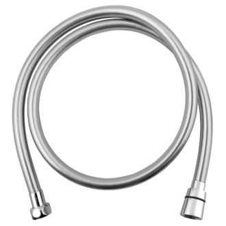 SOFTFLEX hladká sprchová plastová hadica, 100cm, metalická strieborná/chróm 1208-05