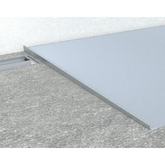 Nerez. lišta na vyspádovanie, pravá, výška 12 mm, dĺžka 150 cm, kefa. nerez SPD1512-P