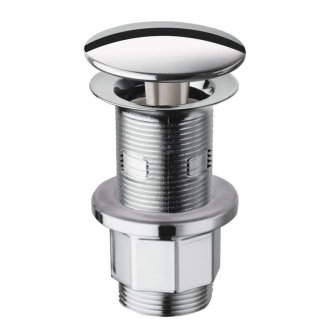 Umývadlová výpusť 5/4“, neuzatvárateľná, veľká krytka, hr.10-80mm, chróm WF43451