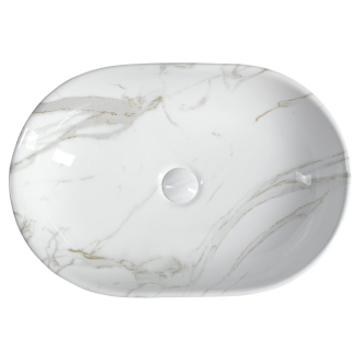 DALMA keramické umývadlo 59x14x42 cm, carrara MM417