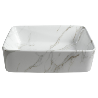 DALMA keramické umývadlo 48x13x38 cm, hranaté, carrara MM517