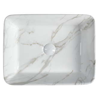 DALMA keramické umývadlo 48x13x38 cm, hranaté, carrara MM517