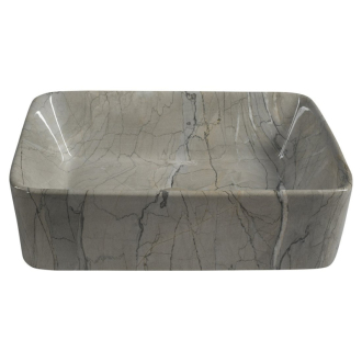 DALMA keramické umývadlo 48x13x38 cm, hranaté, grigio MM513