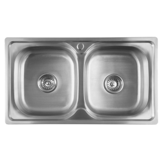 Aqualine Nerezový vstavaný drez 81x18x46 cm AQ8146B