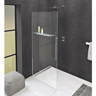 MODULAR SHOWER jednodielna zástena pevná na stenu, s otvormi na držiak uterákov, 1000 MS1-100-D