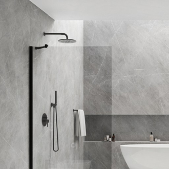 Omnires MARINA DNR90XBLTR Walk-in 90, matná čierna