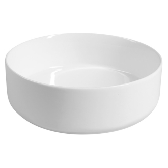 INFINITY ROUND keramické umývadlo na dosku, priemer 36x12 cm, biela 10NF65036