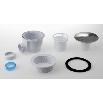 Aqualine Vaničkový sifón, priemer otvoru 90 mm, DN40, krytka ABS/chróm PF408